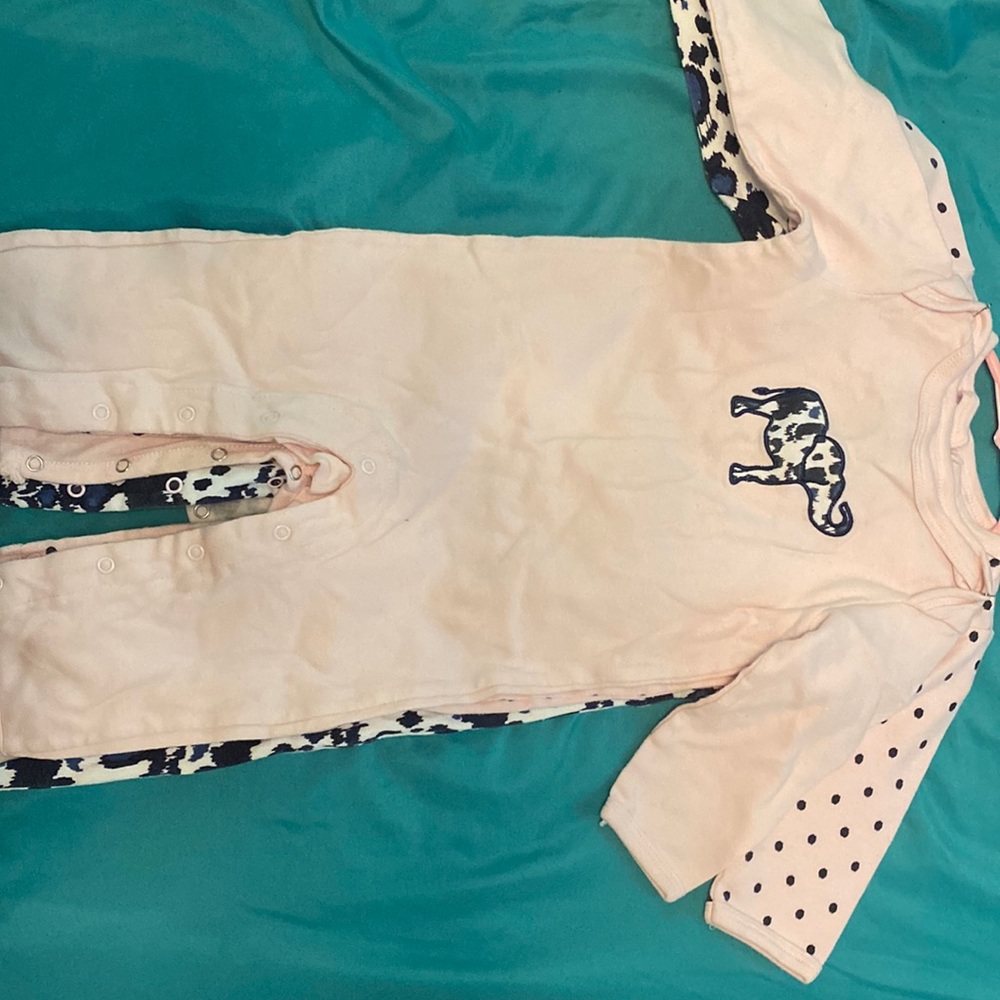 Three piece baby girl pajama set